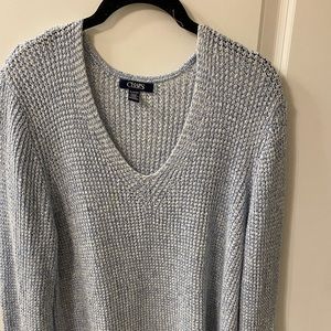 Light blue Algodon cotton Chaps sweater, excellent condition.